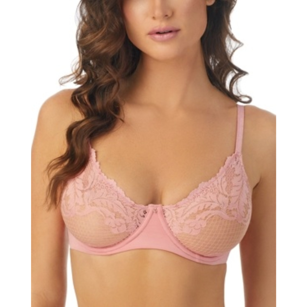 Le Mystere Women Lace Allure Unlined Bra Rose Bud Size 32D